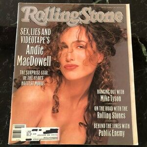 Vintage Rolling Stone Magazine Andie MacDowell Cover